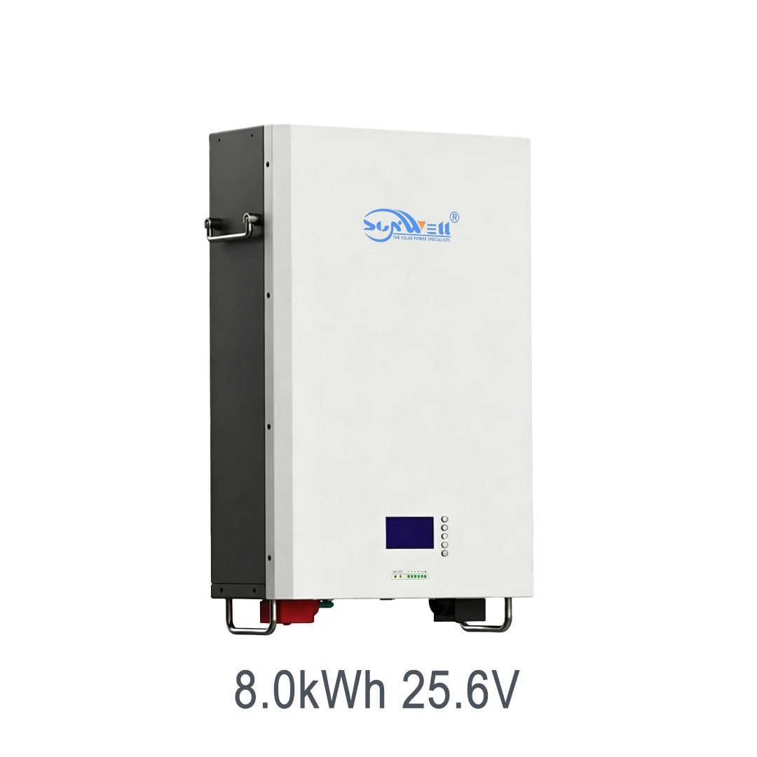 Batterie LiFePO4 murale compacte 8,0 kWh 25,6 V