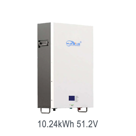 Batterie LiFePO4 murale de grande capacité 10,24 kWh 51,2 V