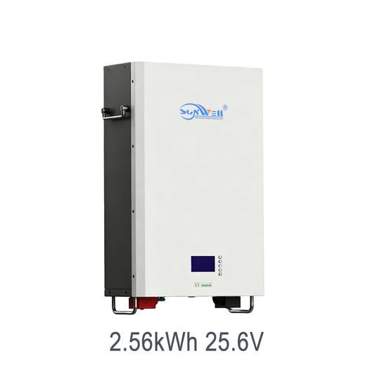 Batterie LiFePO4 murale compacte 2,56 kWh 25,6 V